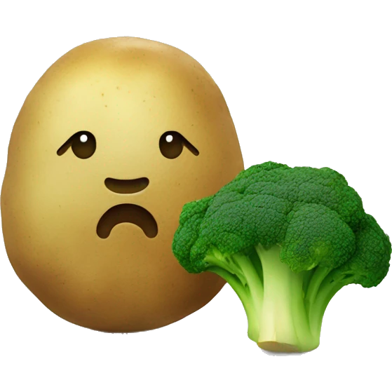 potato & broccoli  emoji