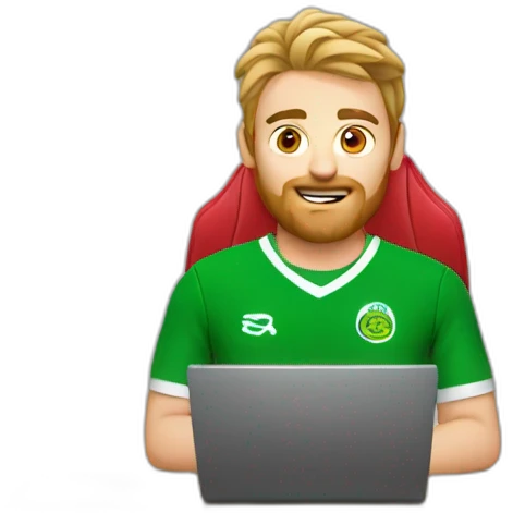 gaelic player at laptop emoji