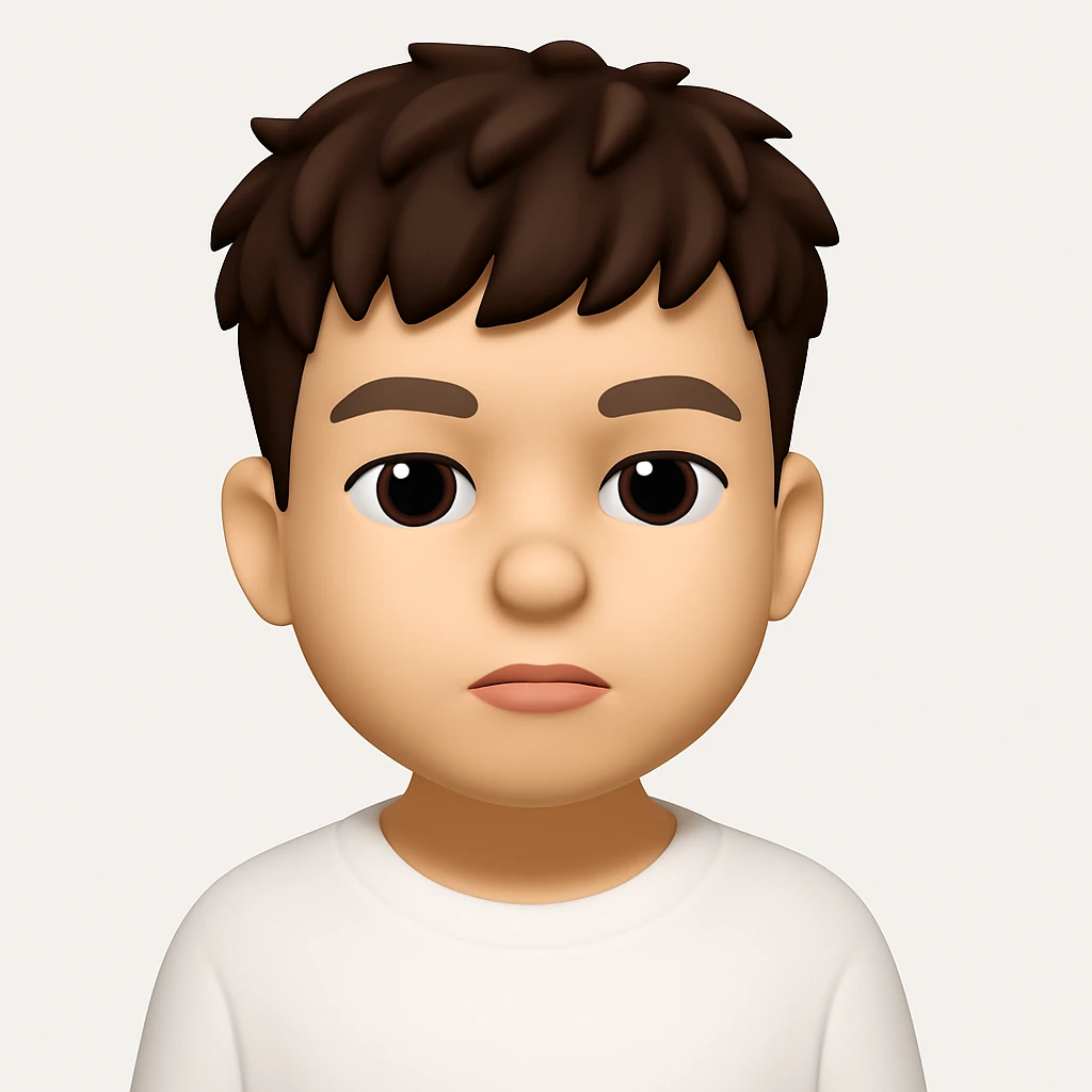 Convert this photo to a 3D emoji in Apple style, keeping the clothes as they are. The style should resemble Apple's emoji style with 3D characteristics, preserving the clothing details as shown in the reference image. emoji