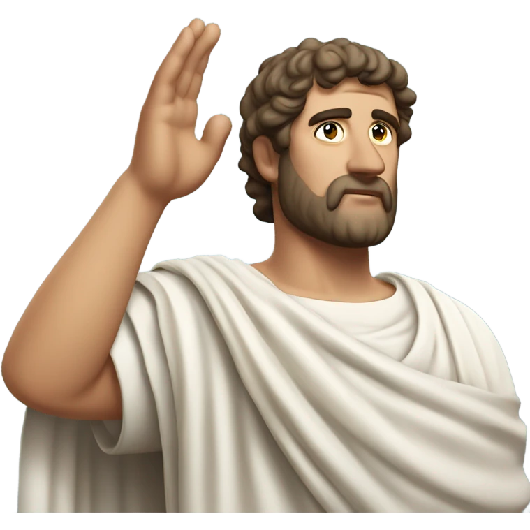 Roman in toga saluting  emoji