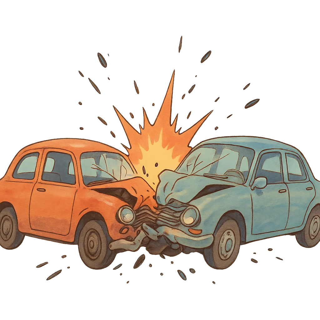 ghibli style car crash emoji