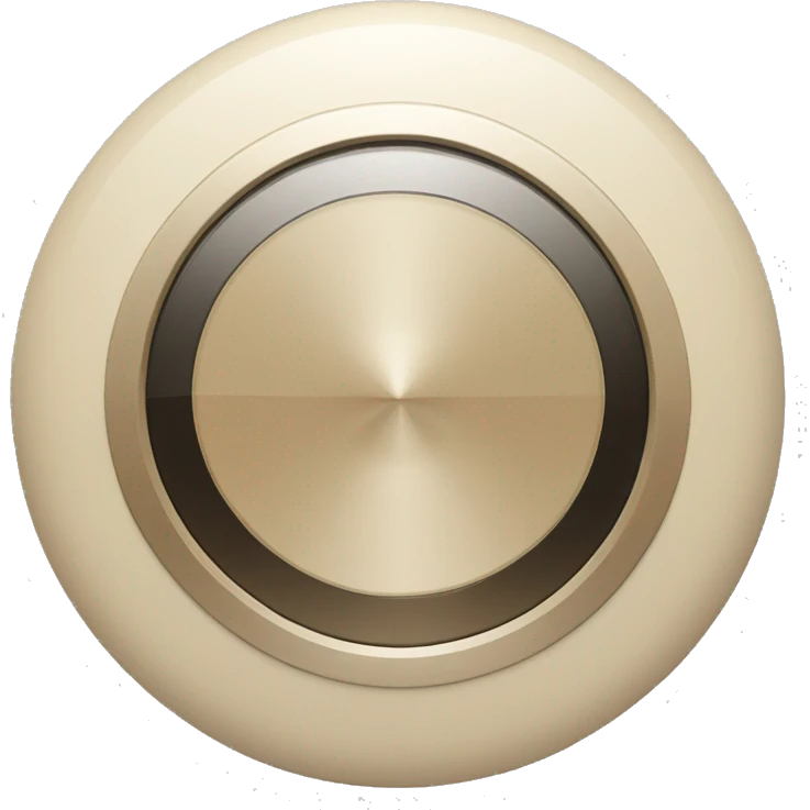 A beige circular music player. emoji