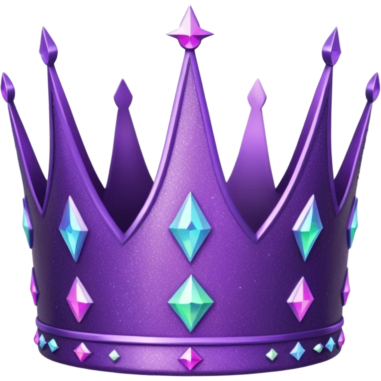 Purple Glitter Crown emoji