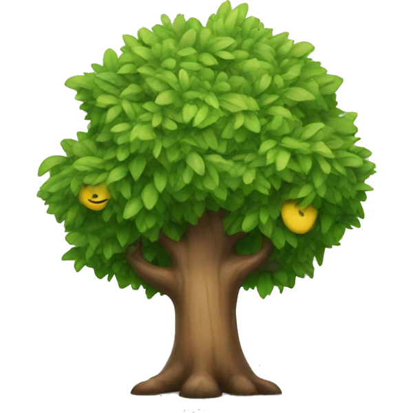 tree with a smile emoji
