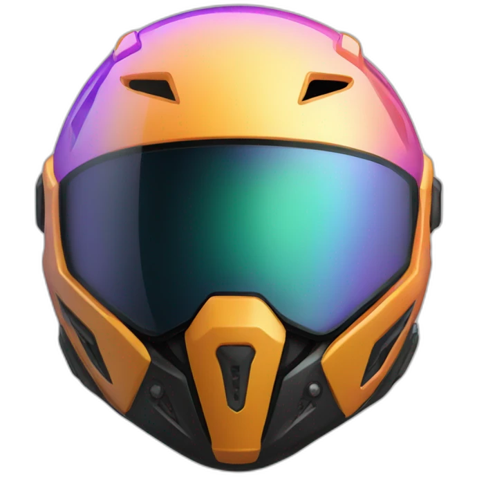 deep prismatic motorcycle helmet emoji