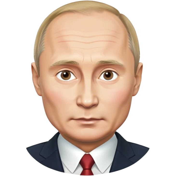 Vladimir Putin, Russian president portrait emoji