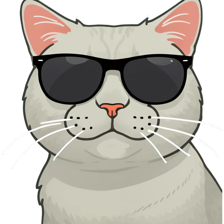 Cat with sunglasses emoji