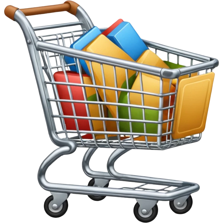 shopping cart vintage like a sticker emoji