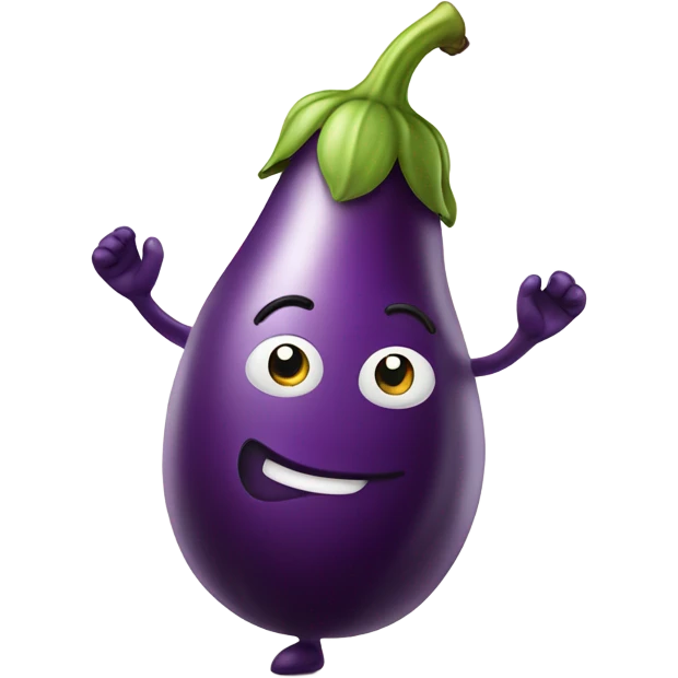 Walking eggplant emoji