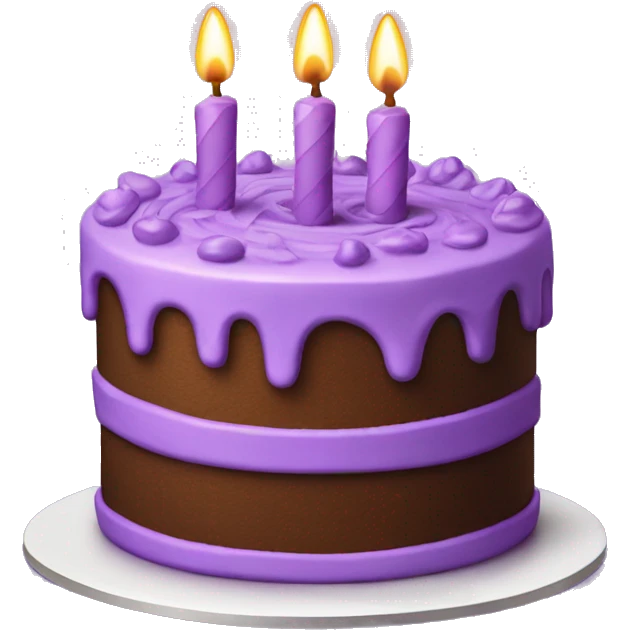 Purple birthday cake emoji