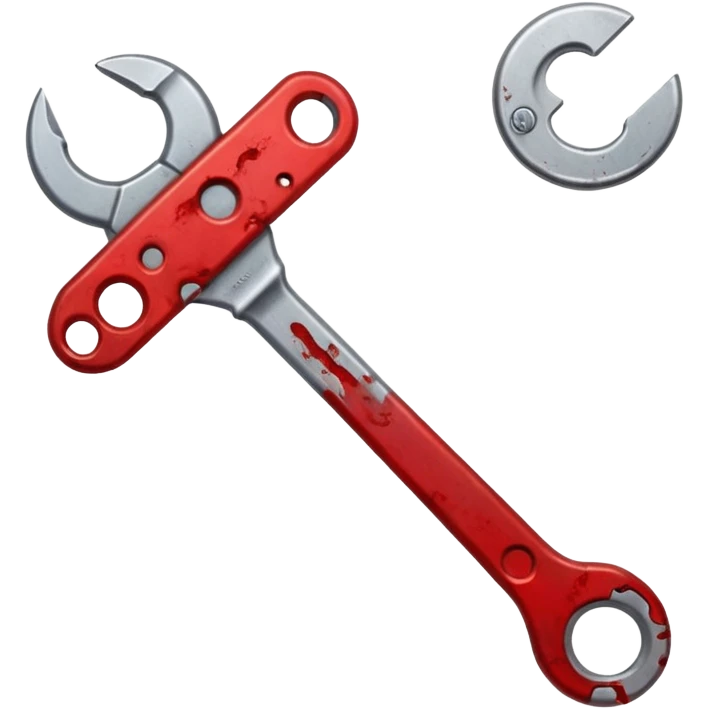 wrench sliver with blood stains  emoji