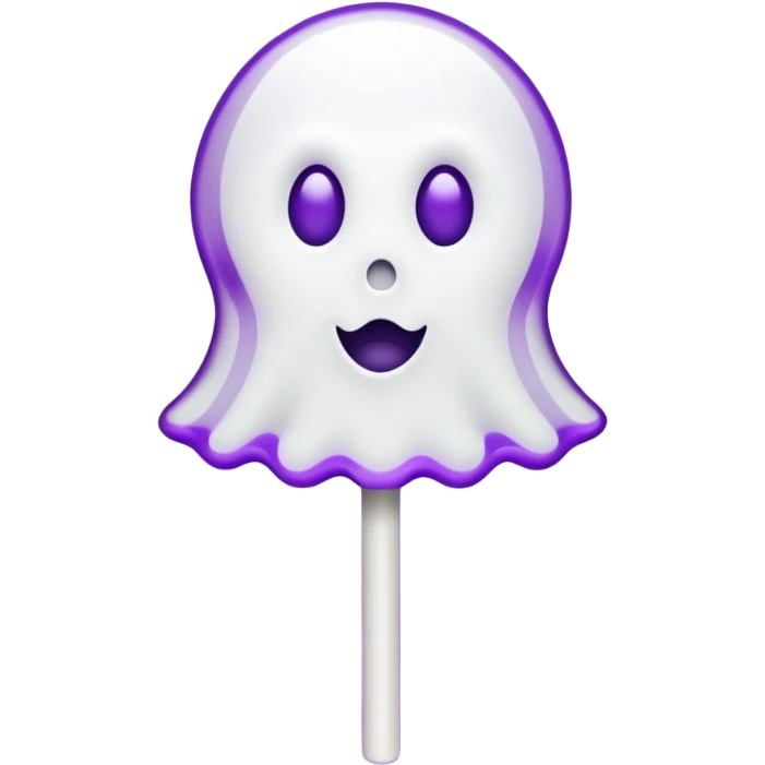 ghost lolipop purple and white emoji