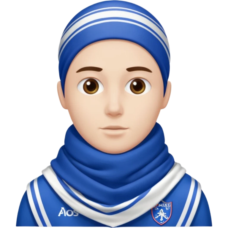 Glasgow rangers fan wearing scarf no head covering emoji
