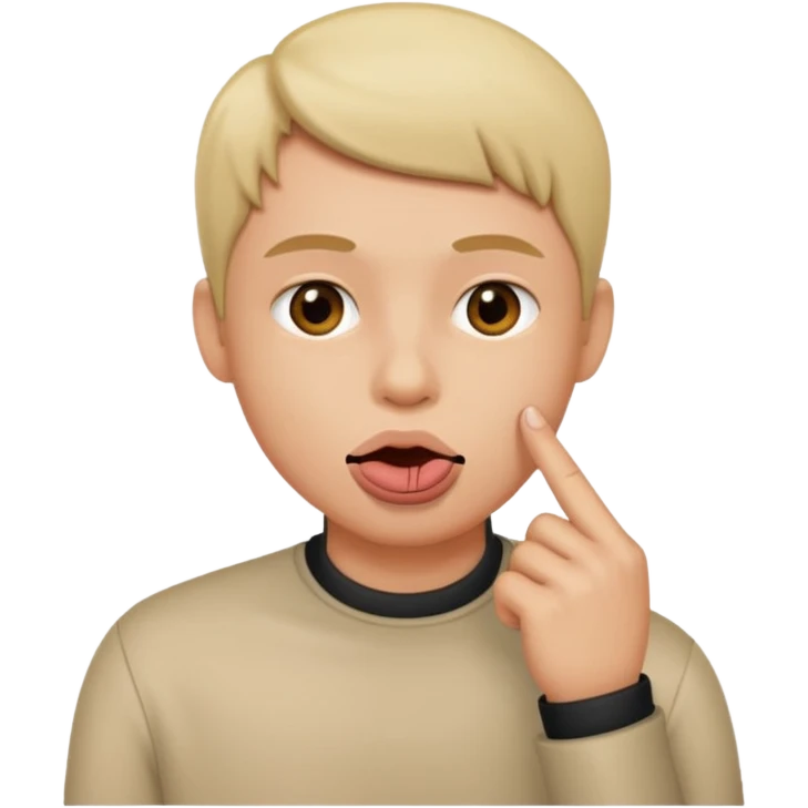 sexy face with a finger in their mouth  emoji