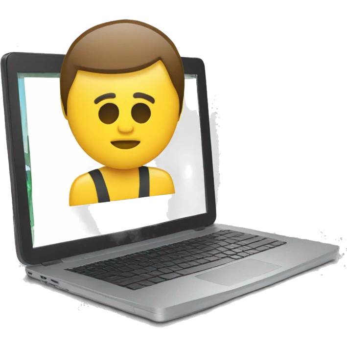 laptop with dashboard power bi emoji