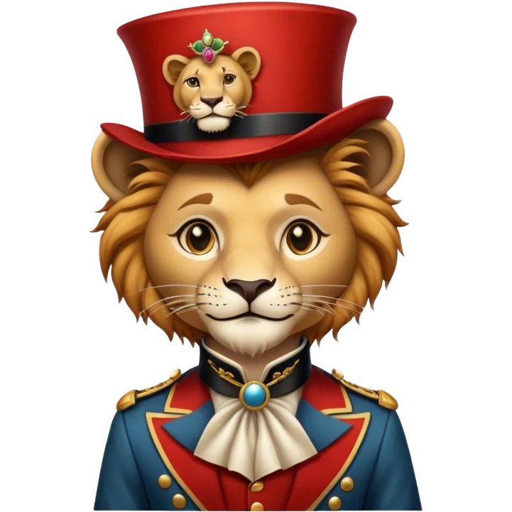 Vintage circus lion Tamer emoji