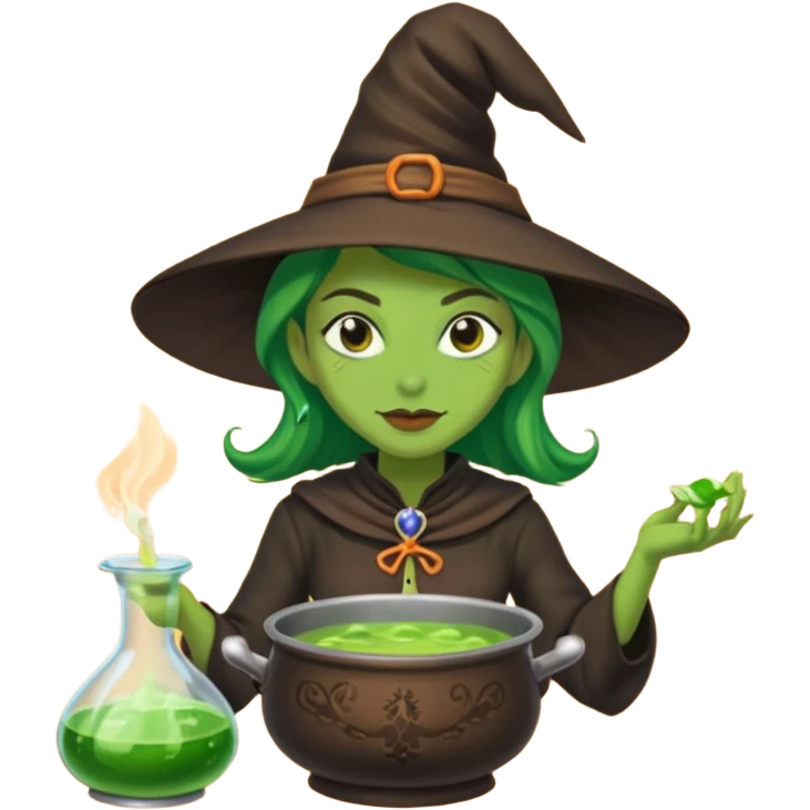 green witch cooking potion emoji