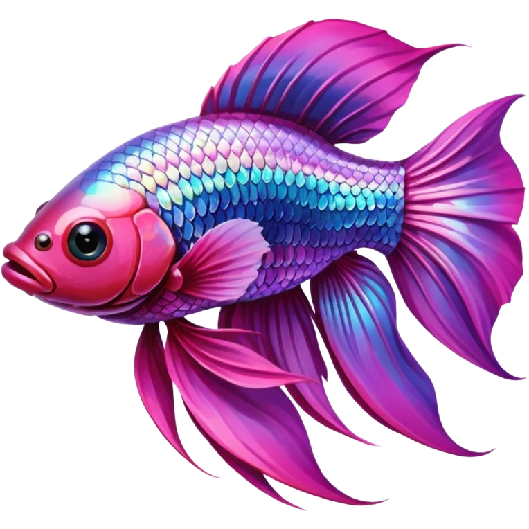 Pink betta fish emoji