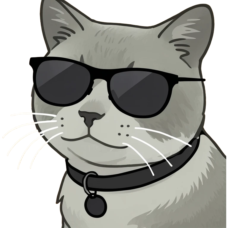 Cat with sunglasses emoji
