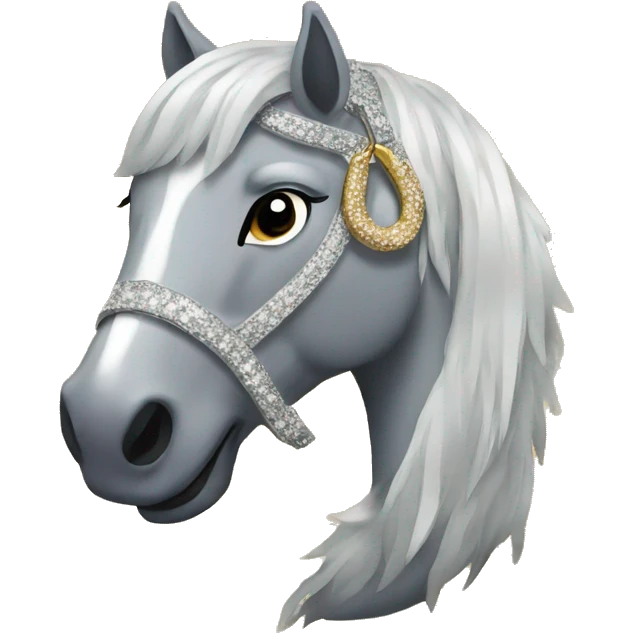 Sparkly horse shoe  emoji