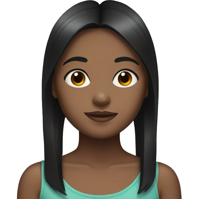 Two Girls with straight dark medium hair emoji