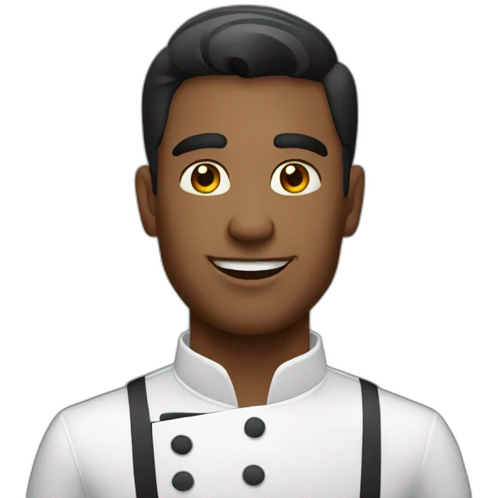 white waiter emoji