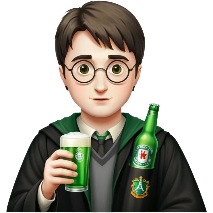 Harry Potter drink a heineken emoji