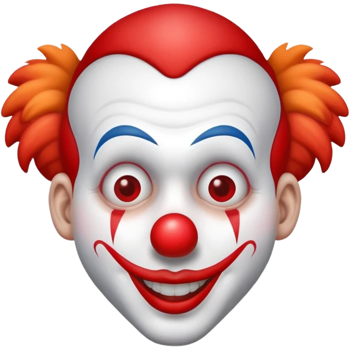 Clown wearing the red nose  emoji