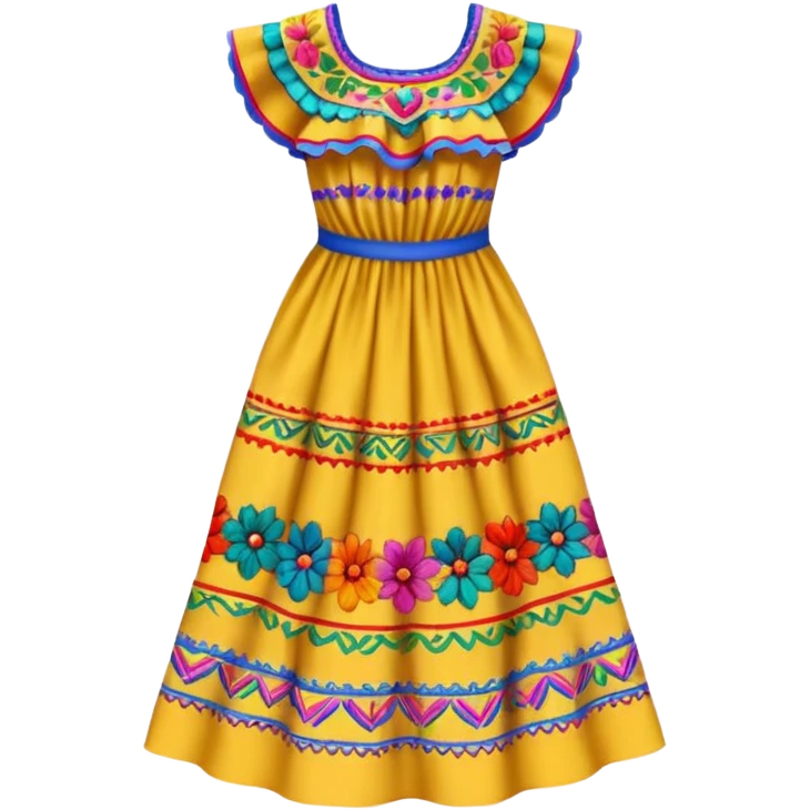 mexican patterned dress emoji