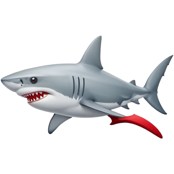 A Shark with red nike jordan emoji
