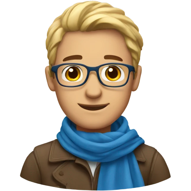 A man With a Blue scarf  emoji