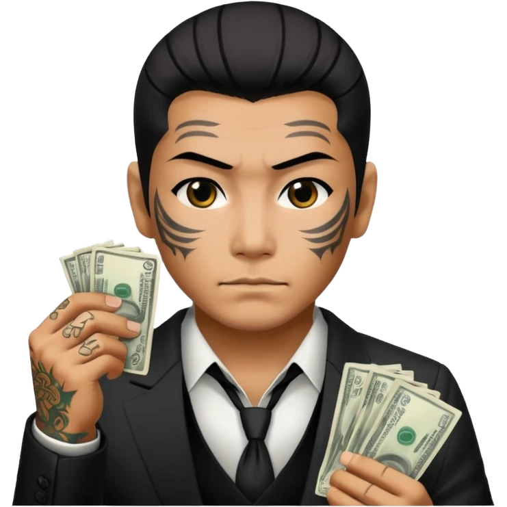 Yakuza holdig money emoji