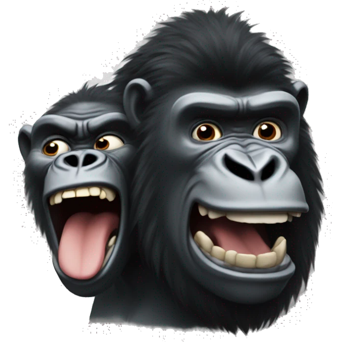 a hybrid betwen a horse and gorilla that is crying laughing emoji