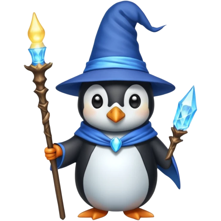 Penguin Wizard emoji