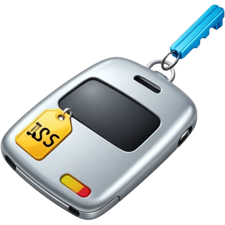 car key with a price tag emoji