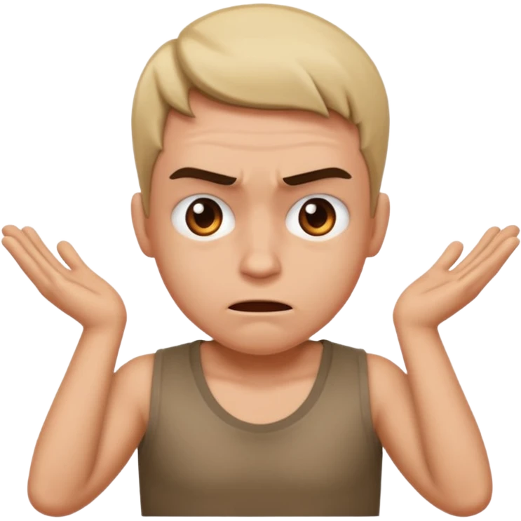 Mad shrug shoulders emoji