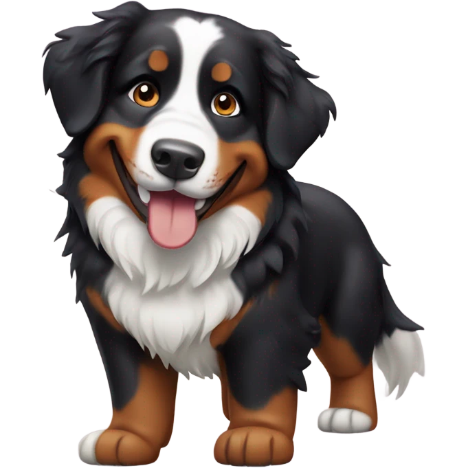 Bernese Mountain Dog smiling emoji