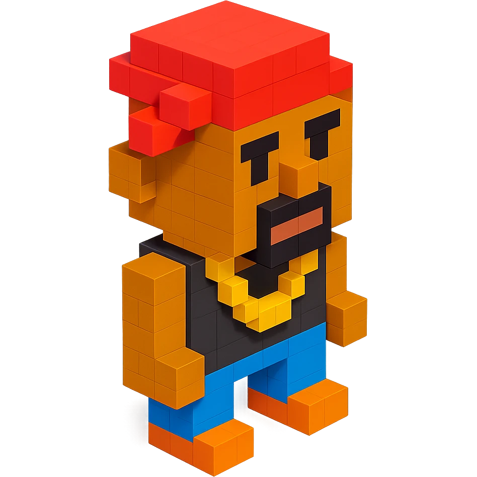 Lego version of 2Pac with a gold chain emoji