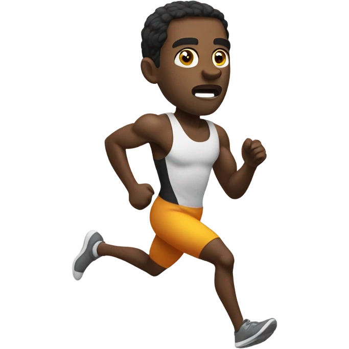 Black man running  emoji