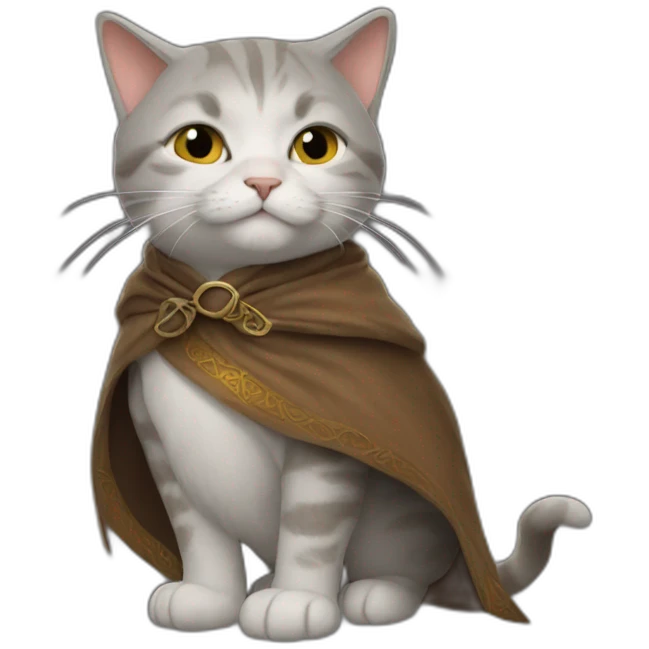 cat in a lord of the rings costume emoji