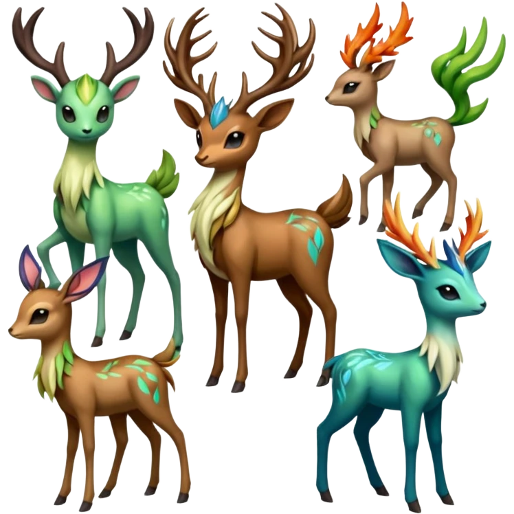 Meloetta-Xerneas-Sawsbuck-Virizion-Pokémon-Fakémon-creature emoji