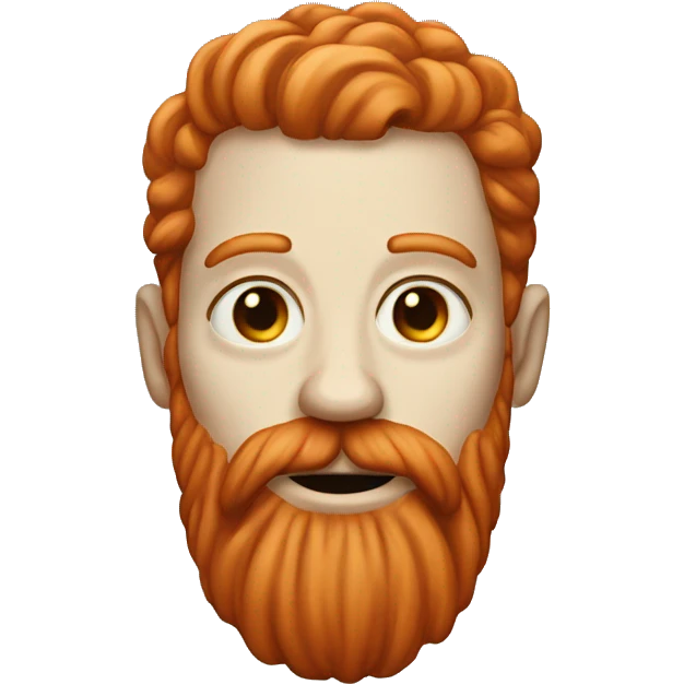 Pale Man with long red beard emoji