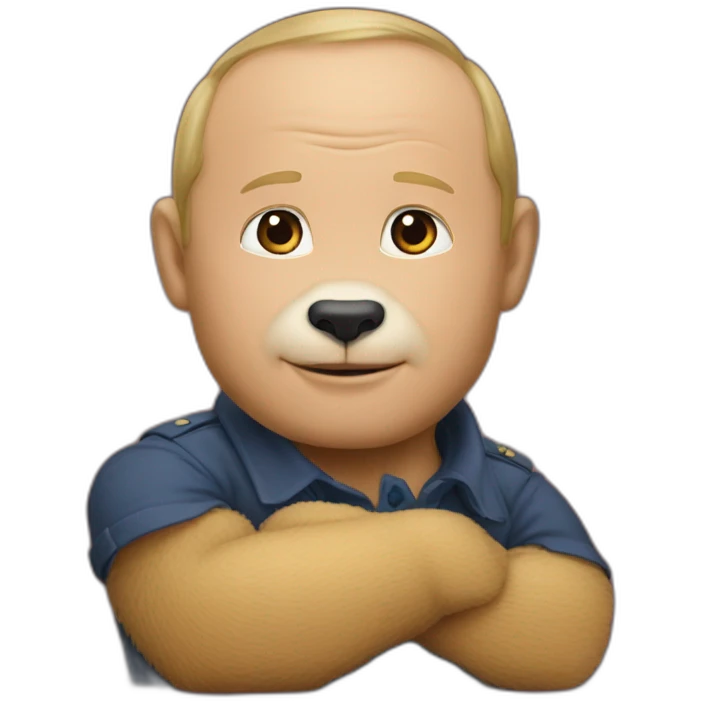 Vladimir Poutine on the bear  emoji