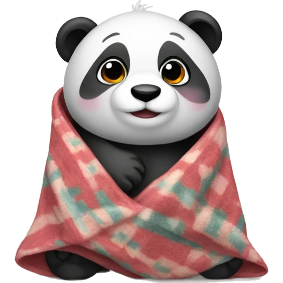 Panda wearing a blanket  emoji