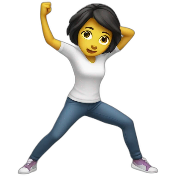 Femme dab emoji