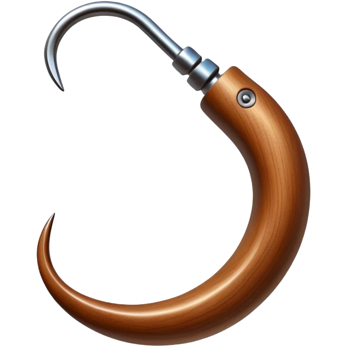 wooden fishing hook emoji