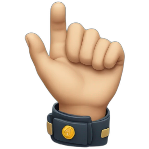 hand holding out a badge emoji