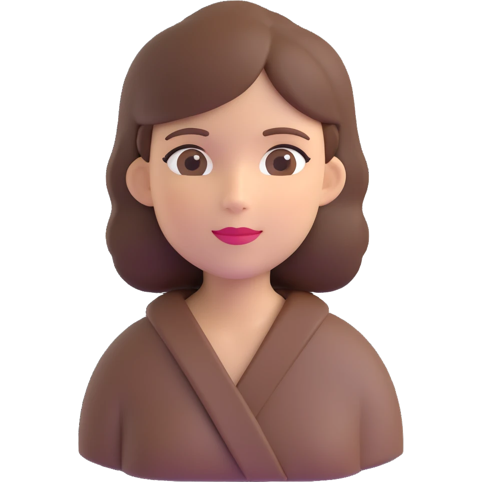 a friendly and approachable mom with brown hair emoji