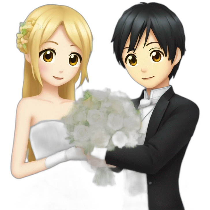 Kirito et asauna Mariée  emoji