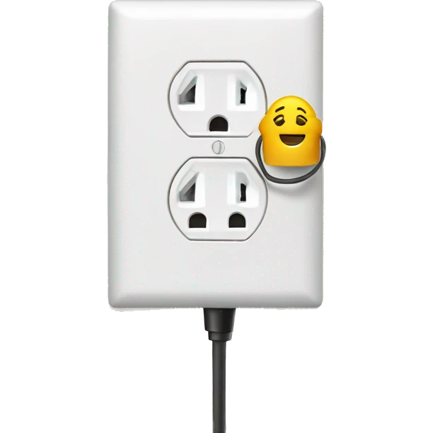 custom cord plugging into outlet emoji